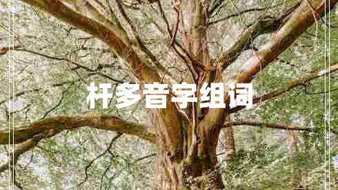 桿多音字組詞 桿多音字組詞