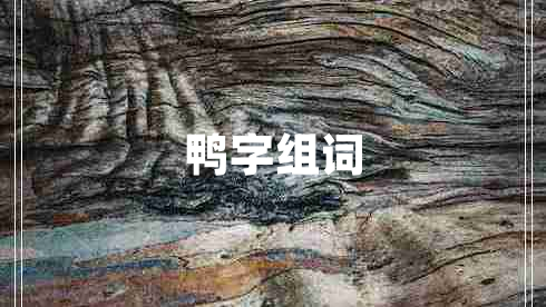 鴨字組詞 鴨字組詞