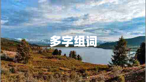 多字組詞 多字組詞