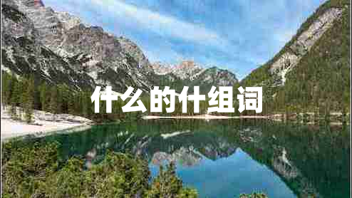 什么的什組詞 什么的什組詞