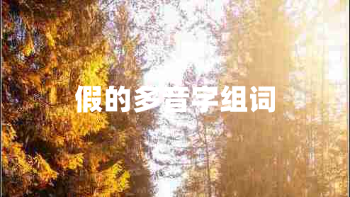 假的多音字組詞