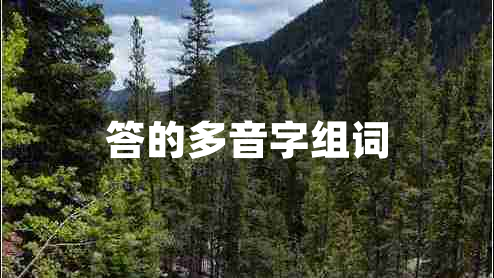 答的多音字組詞 答的多音字組詞