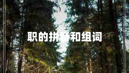 職的拼音和組詞