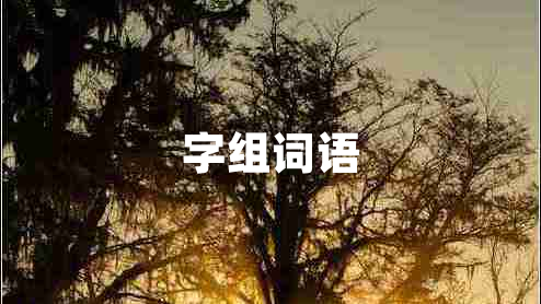 字組詞語 字組詞語