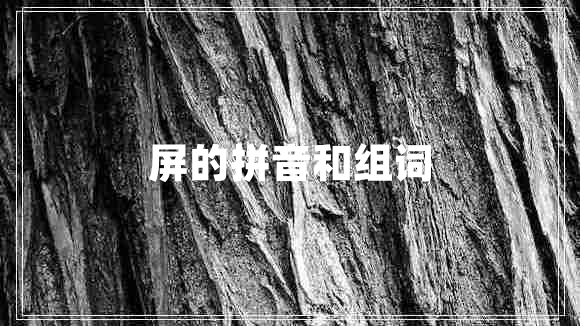 屏的拼音和組詞
