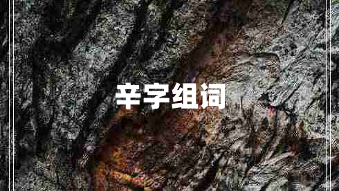 辛字組詞 辛字組詞