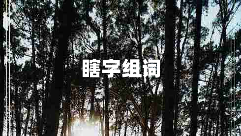 瞎字組詞