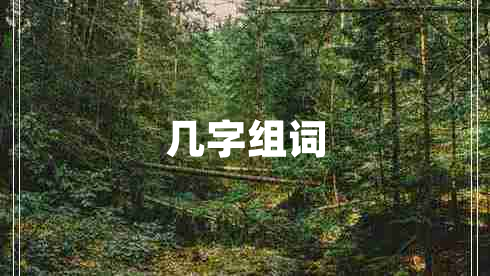 幾字組詞 幾字組詞