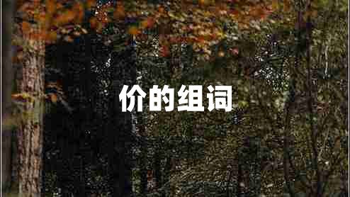價(jià)的組詞 價(jià)的組詞