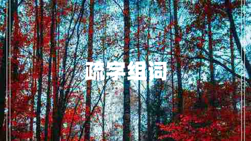 疏字組詞 疏字組詞