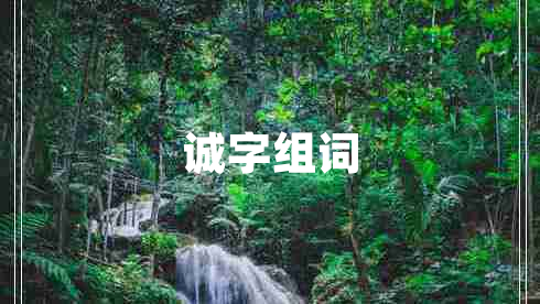 誠(chéng)字組詞