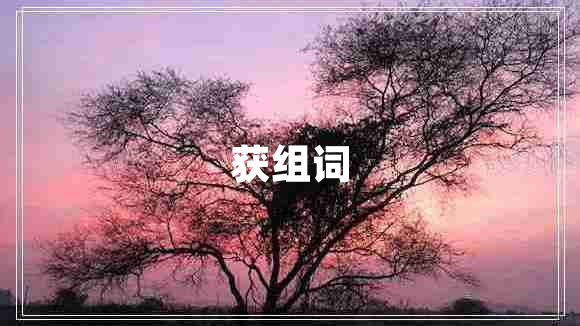 獲組詞