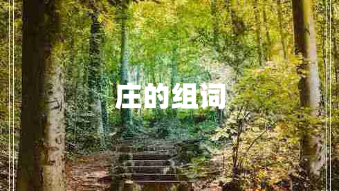 莊的組詞 莊的組詞