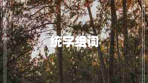統(tǒng)字組詞 統(tǒng)字組詞