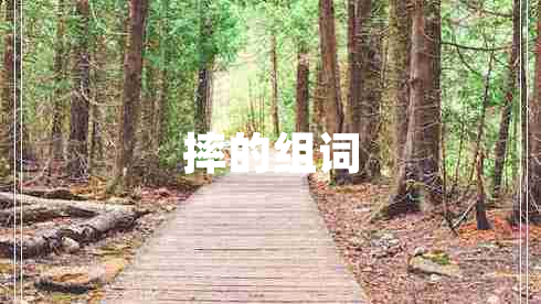 摔的組詞 摔的組詞