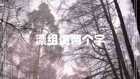 漂組詞兩個(gè)字