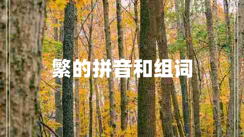 繁的拼音和組詞 繁的拼音和組詞