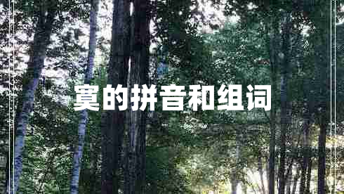 寞的拼音和組詞