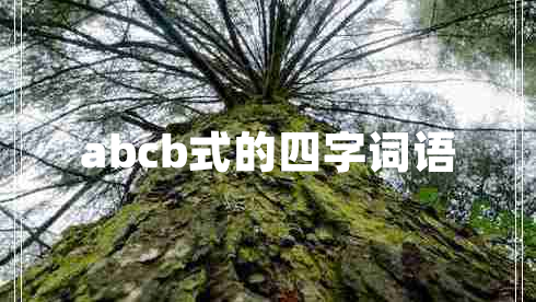 abcb式的四字詞語
