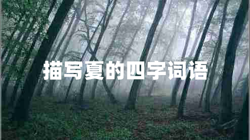 描寫夏的四字詞語(yǔ)