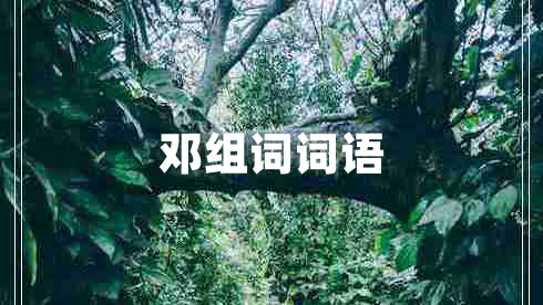鄧組詞詞語(yǔ)