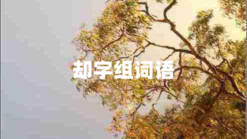 卻字組詞語(yǔ)