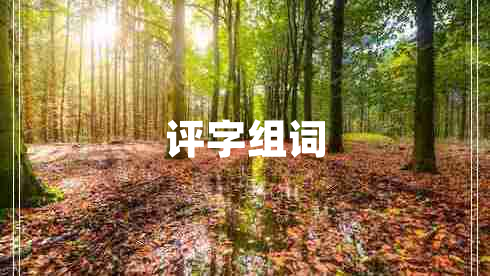 評(píng)字組詞