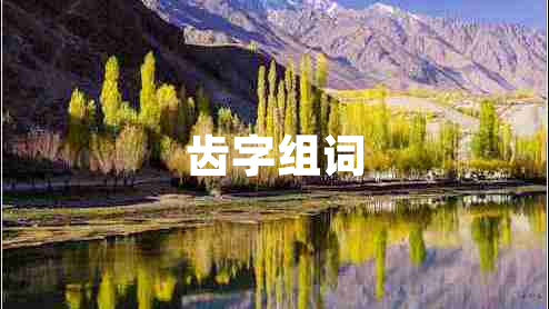 齒字組詞 齒字組詞