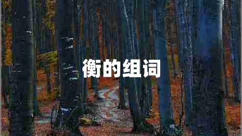 衡的組詞 衡的組詞