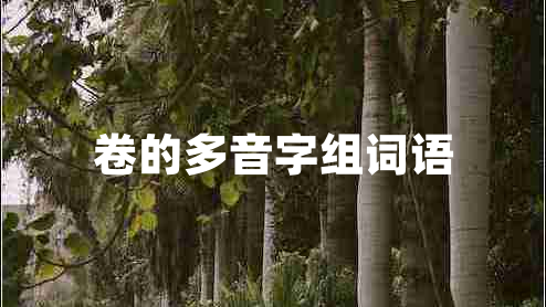 卷的多音字組詞語(yǔ)