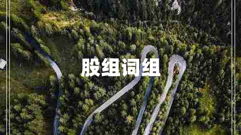 股組詞組 股組詞組