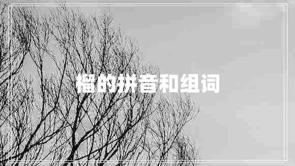 榴的拼音和組詞