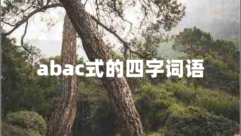abac式的四字詞語 abac式的四字詞語