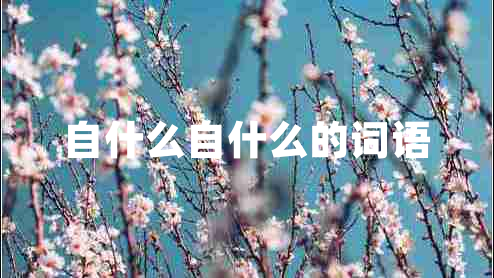 自什么自什么的詞語