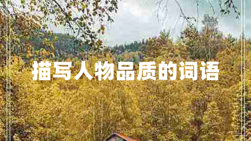 描寫人物品質(zhì)的詞語