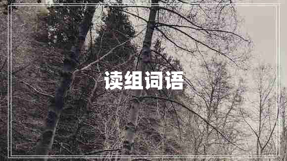 讀組詞語(yǔ) 讀組詞語(yǔ)