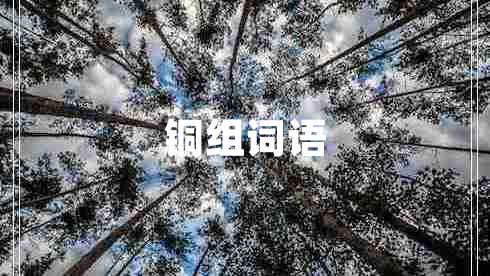 銅組詞語 銅組詞語