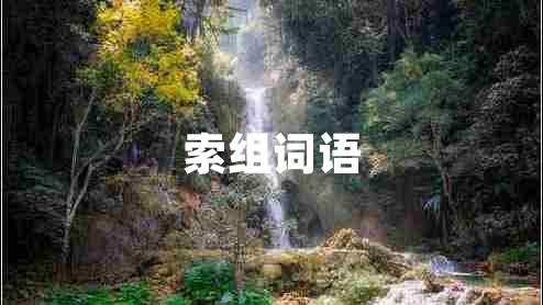 索組詞語 索組詞語