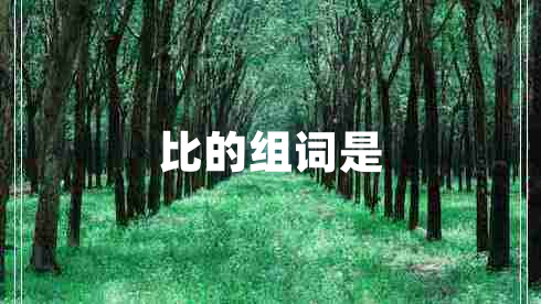 比的組詞是