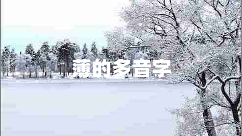 薄的多音字 薄的多音字