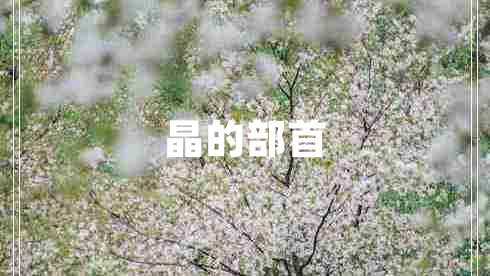 晶的部首 晶的部首