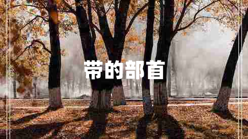 帶的部首