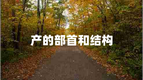 產(chǎn)的部首和結(jié)構(gòu)