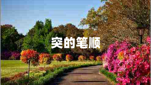 突的筆順 突的筆順