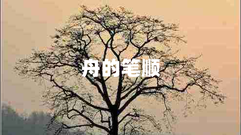 舟的筆順 舟的筆順