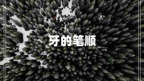 牙的筆順 牙的筆順