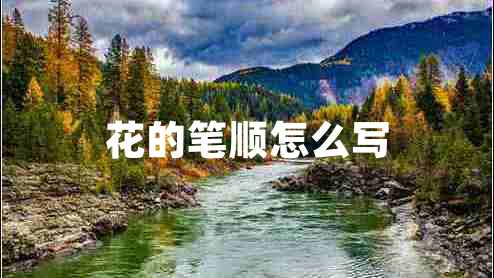 花的筆順怎么寫