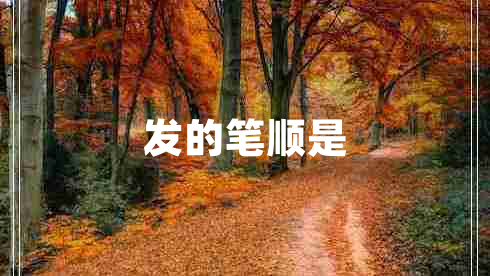 發(fā)的筆順是