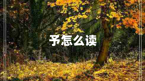 予怎么讀