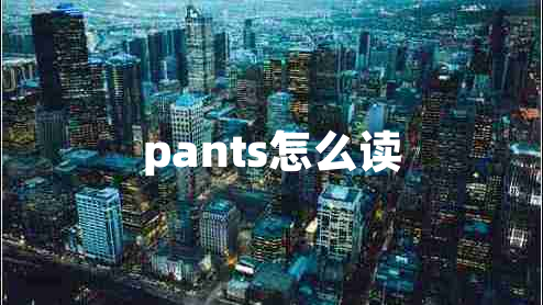 pants怎么讀